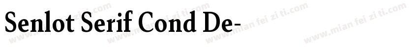 Senlot Serif Cond De字体转换